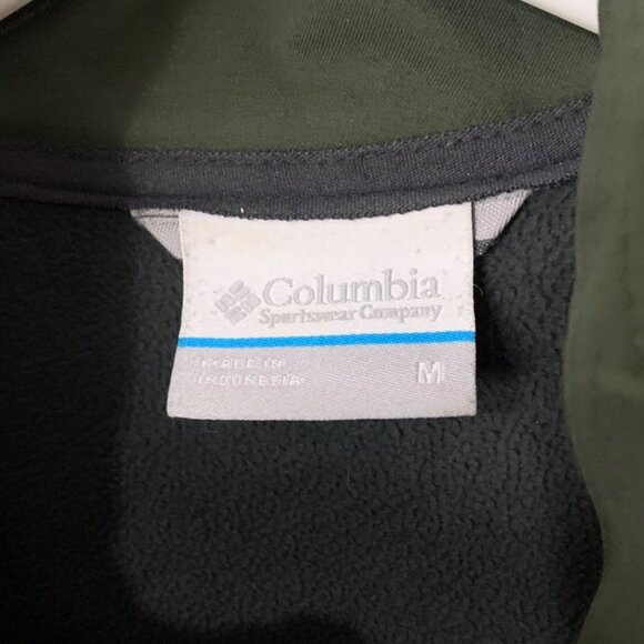 COLUMBIA Womens Olive Green Soft Shell Full Zip Jacket w/ Pockets Size M - Picture 5 of 9